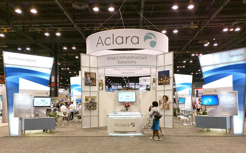 Aclara Rebranding - 40x40 Custom Modular Exhibit