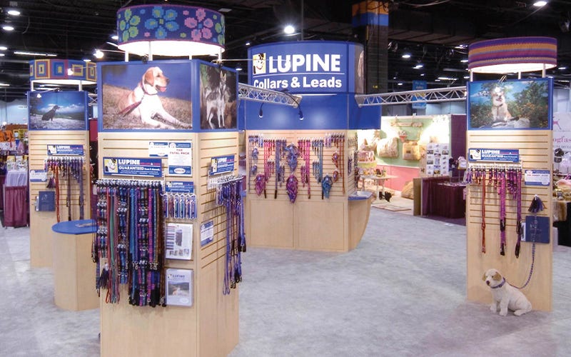 Lupine collar & Leads - 20x20 Custom Modular Exhibit