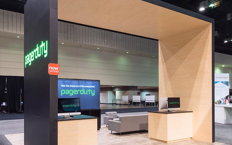 Pagerduty - 20' x 20' custom exhibit