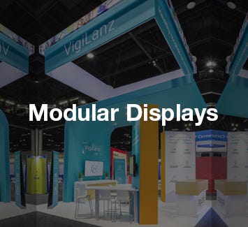 VigiLanz 20x20 modular trade show booth with custom graphics VigiLanz 20x20 modular trade show booth with custom graphics